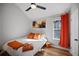 Well-lit bedroom with vaulted ceiling, accent art, and modern fixtures at 2524 Columbia Crossing Ct, Decatur, GA 30034