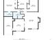 Detailed floor plan showcasing the layout of the home with dimensions of each room, including bedrooms, baths, kitchen, and living areas at 2070 Charles Cudd Ct, Lithonia, GA 30058