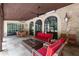 Inviting outdoor patio with stone flooring, a fire pit, and cozy seating area at 4975 Rebel Trl, Atlanta, GA 30327