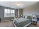 Bright bedroom featuring a bed, two side tables, a window, and a vanity desk at 1840 Eastmore Ave, Conyers, GA 30094