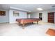Finished basement with billiard table, recessed lighting and dart board at 2657 Neighborhood S Walk, Villa Rica, GA 30180
