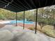 Covered outdoor patio with a view of the swimming pool at 880 Streamside Dr, Mcdonough, GA 30252