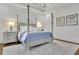 Beautiful bedroom features a four-poster bed, neutral walls, and hardwood floors at 4084 Peachtree Dunwoody Ne Rd, Atlanta, GA 30342