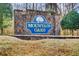 Stone entrance sign that reads 