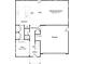 Floorplan featuring kitchen, cafe, gathering room, garage, and flex room with dimensions at 129 Belvedere Rd, Mcdonough, GA 30253