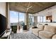 Spacious living room with an open floor plan, floor-to-ceiling windows, and amazing views at 855 Peachtree St # 2901, Atlanta, GA 30308