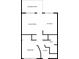 A simple floor plan of the property showing the living room, kitchen, bedroom, bathroom and covered patio at 791 Wylie Se St # 105, Atlanta, GA 30316