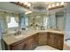 Beautiful bathroom with a soaking tub, glass shower, and granite countertops at 2000 Stethem Ferry Rd, Johns Creek, GA 30022