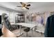 Bedroom featuring a ceiling fan, shelves, and an adjustable desk at 1741 Stanwood Dr, Kennesaw, GA 30152