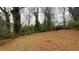 An empty, sloping, tree-covered yard presents a natural setting for a home in a wooded area at 1900 Calloway Nw Dr, Atlanta, GA 30314