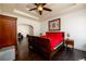 Primary bedroom featuring trey ceiling, hardwood floors, and spacious design at 1435 Jay Ct, Snellville, GA 30078