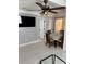 An inviting dining area with neutral wall color, ceiling fan, table and chairs at 109 Thirkield Se Ave, Atlanta, GA 30315