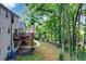 Backyard features a deck with outdoor seating, a well-maintained lawn, and mature trees at 2958 Cravey Ne Dr, Atlanta, GA 30345