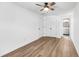 Bedroom with closet, hardwood floors, and a ceiling fan at 4251 Canby Ln, Decatur, GA 30035