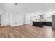 Open floor plan showcasing new floors that connect the living and kitchen areas at 4251 Canby Ln, Decatur, GA 30035