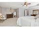 Bright main bedroom with a sitting area, a ceiling fan, and neutral decor at 3975 Silverthorn Trce, Cumming, GA 30028
