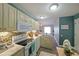 This kitchen is decorated with a variety of styles and finishes, creating a cozy and inviting atmosphere at 5989 Zane Ct, Douglasville, GA 30135