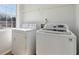 Convenient laundry room with modern washer and dryer, next to a bright window at 2882 Manor Glen Ln, Suwanee, GA 30024