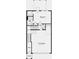 Layout of the home's first floor showcasing a 2-car garage, foyer, bedroom, and bathroom at 1689 Lansmere Sw St, Marietta, GA 30008