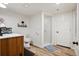 This bathroom boasts a modern vanity, and seamless glass walk-in shower at 3003 Maple Ln, Alpharetta, GA 30009