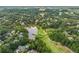 Aerial view of a picturesque neighborhood with mature trees and scenic views, including a pond and a golf course at 10275 Worthington Mnr, Suwanee, GA 30024