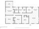 Floor plan of the home showing the layout of the living room, bedrooms, kitchen and bathroom at 1315 Woodland Sw Dr, Oxford, GA 30054