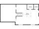 The unfinished basement floor plan with a garage, storage space, and staircase at 1891 Donald Dr, Marietta, GA 30062