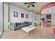 Open living room showcasing modern decor and seamless flow into the kitchen area at 400 W Peachtree Nw St # 1408, Atlanta, GA 30308