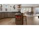 Charming kitchenette with granite countertops, custom cabinets, a breakfast bar, and an adjacent breakfast nook at 5222 N Helton Rd, Winston, GA 30187