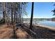 Lake view backyard with chairs for relaxing near the water at 5400 Kings Camp Rd Se B-34, Acworth, GA 30102