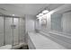 Updated bathroom with a marble-topped vanity and a glass enclosed shower at 5400 Kings Camp Rd Se B-34, Acworth, GA 30102