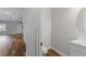Powder room featuring a wood floor and sink with a white countertop at 3462 Mount Zion Rd, Stockbridge, GA 30281