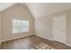 Bedroom with high vaulted ceiling and window with blinds at 104 Sunflower Meadows Dr, Mcdonough, GA 30252