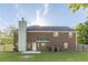 Rear elevation of the brick home with mature trees and large backyard at 104 Sunflower Meadows Dr, Mcdonough, GA 30252