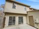 Rear exterior with siding, sliding glass doors, and an enclosed outdoor space at 3677 Utoy Sw Dr, Atlanta, GA 30331