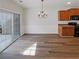 Dining area with sliding glass door and chandelier at 3677 Utoy Sw Dr, Atlanta, GA 30331