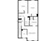 Layout showcases two bedrooms, bathrooms, laundry, and the primary bedroom with a walk-in closet at 3677 Utoy Sw Dr, Atlanta, GA 30331