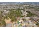 Aerial view of the home, backyard, tennis courts and surrounding neighborhood at 972 Oakley Ln, Sugar Hill, GA 30518