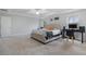 Large main bedroom with tray ceiling, natural light from two windows, and ample room for bedroom furniture at 5915 Pinnacle View Rd, Cumming, GA 30040