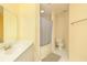 Clean bathroom featuring a tub with shower, tile floor and a vanity at 970 Sidney Marcus Ne Blvd # 1208, Atlanta, GA 30324