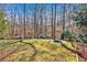 Backyard features mature trees, landscaping, and fire pit at 3699 Fowler Rdg, Douglasville, GA 30135