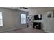 Bedroom with a ceiling fan, window, a TV, and shelving at 3419 In Bloom Way, Auburn, GA 30011