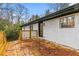 Exterior view of a wood deck overlooking the back yard of the home at 3367 Spring Meadow Ct, Tucker, GA 30084