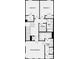 Third floor floorplan featuring main bedroom, two bedrooms, laundry room, and two baths at 405 Nix Ln, Lawrenceville, GA 30046