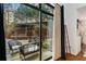 Private patio featuring waterfall feature and ample seating through large window at 2626 Peachtree Nw Rd # 206, Atlanta, GA 30305