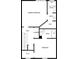Upstairs floor plan featuring two bedrooms, three baths, walk-in closets, hall and laundry room at 6420 Wedgeview Dr, Tucker, GA 30084