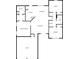 Detailed floor plan showcasing the layout, including the primary bedroom, kitchen, living room, and garage at 781 Courthouse Park Dr, Temple, GA 30179