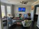 Cozy living room with hardwood floors, neutral paint colors, and a ceiling fan at 3578 Willow Spring Ct, Decatur, GA 30034