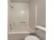 Bathroom showcasing a stand up shower, white toilet, and silver hardware at 51 Lost Meadows Dr, Dallas, GA 30157