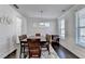 Bright dining room featuring hardwood floors, a pendant light, and stylish chair rail molding at 4825 Odum View Ln, Cumming, GA 30040